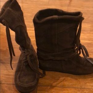 Suede Muckluks Booties